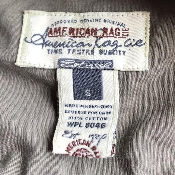 AMERICAN RAG SMALL ARMY GREEN BUTTON DOWN - Picture 6 of 8
